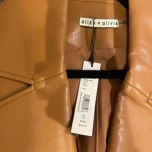 Alice + Olivia Rozylynn Vegan Leather Belted Vest